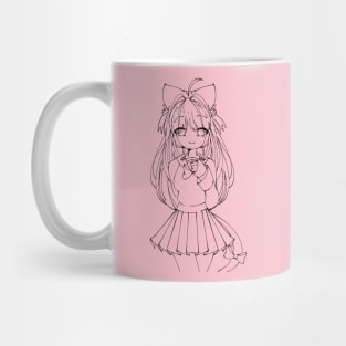 Chibi-girl-b&w Mug